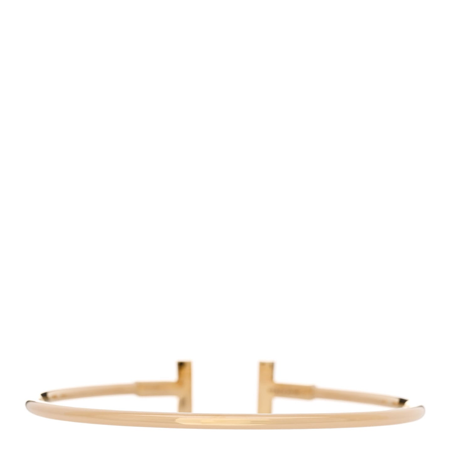 18K Yellow Gold Diamond T Wire Bracelet