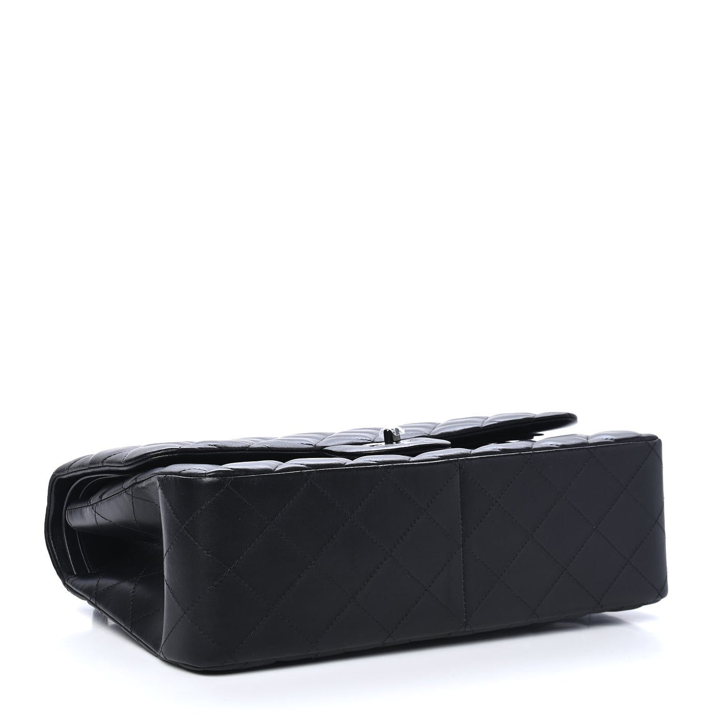 Lambskin Quilted Jumbo Double Flap So Black