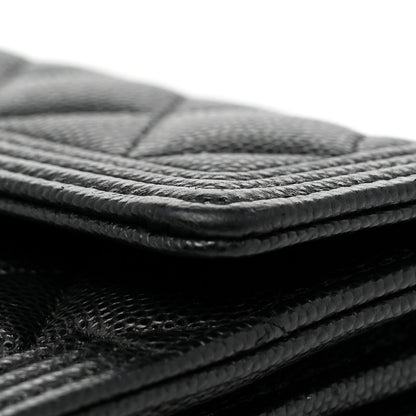 Chanel Caviar Quilted Long Boy Flap Wallet Black 13 of 14