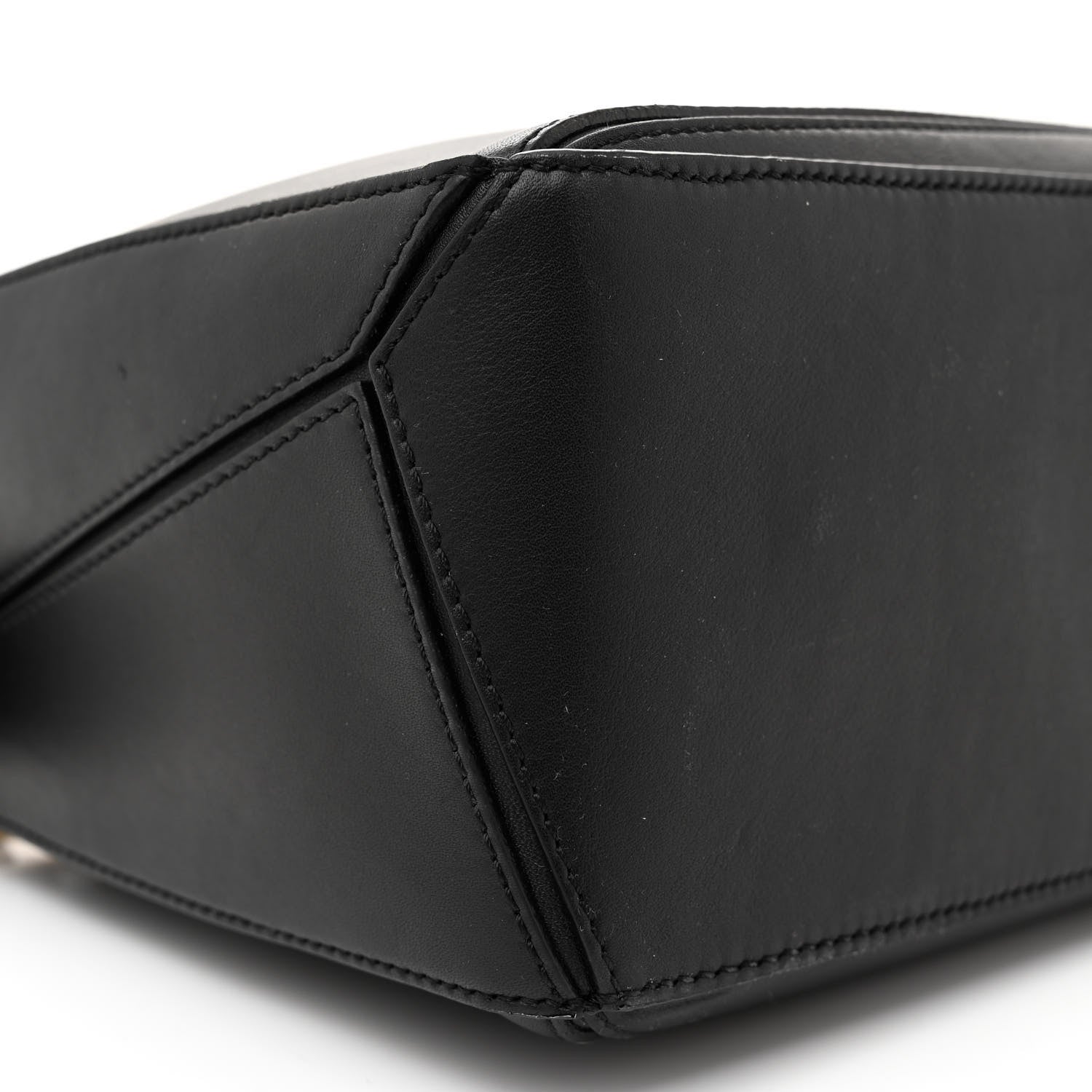 Loewe Calfskin Small Woven Puzzle Bag Black 8 of 10