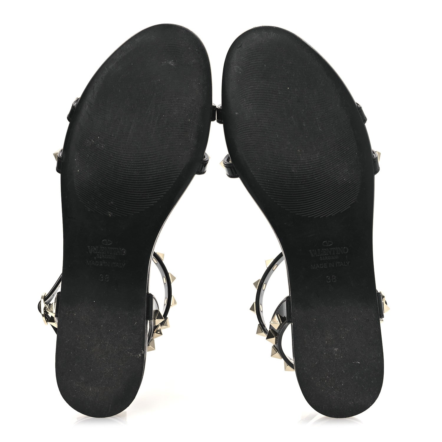 Valentino Garavani PVC Jelly Rockstud Caged Sandals 39 Black 7 of 10