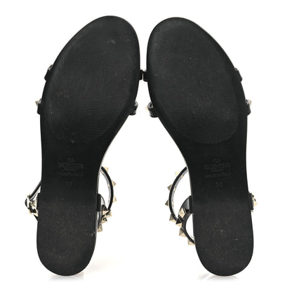 Valentino Garavani PVC Jelly Rockstud Caged Sandals 39 Black 7 of 10