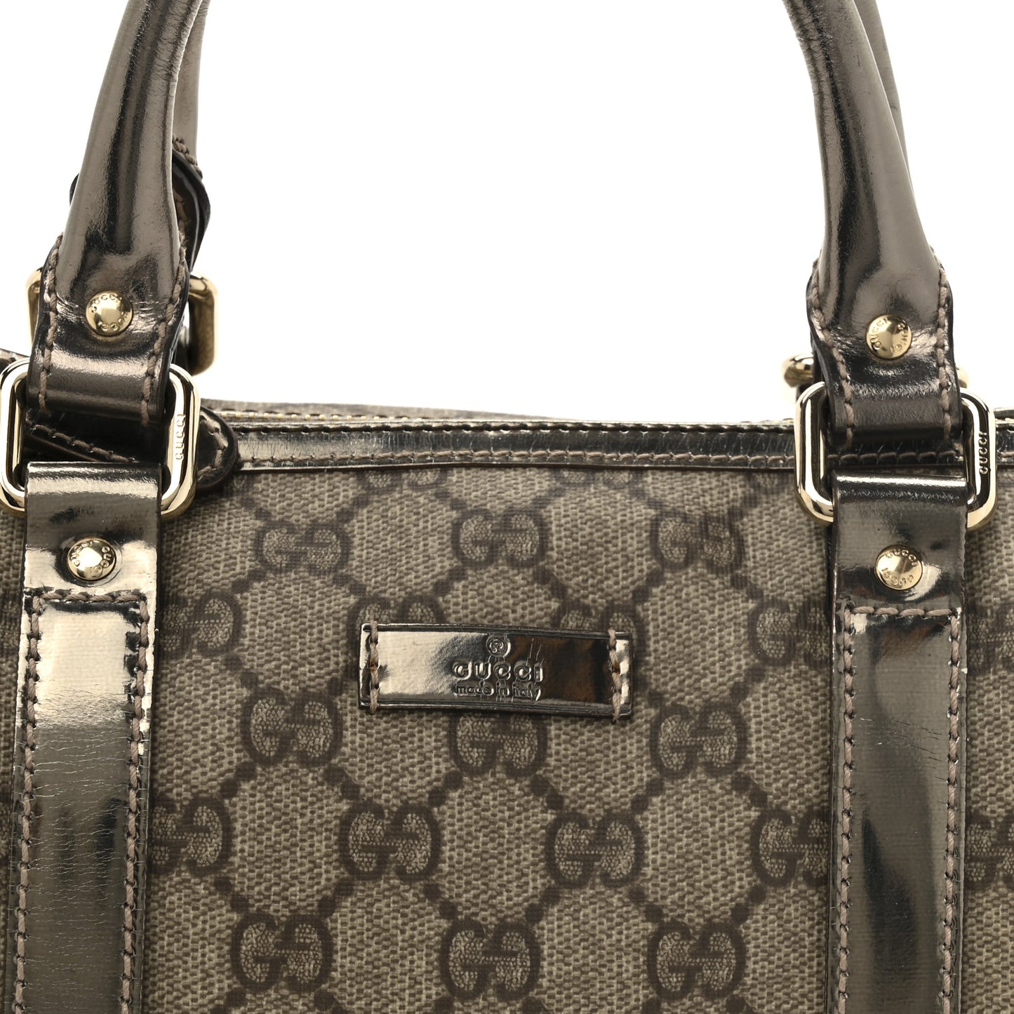 GG Plus Monogram Small Joy Boston Metallic