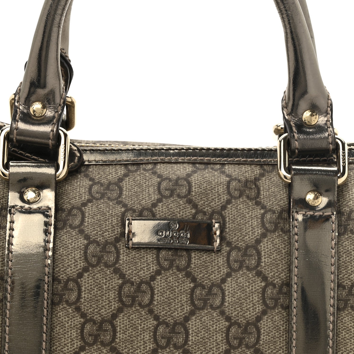 Gucci GG Plus Monogram Small Joy Boston Metallic 8 of 16