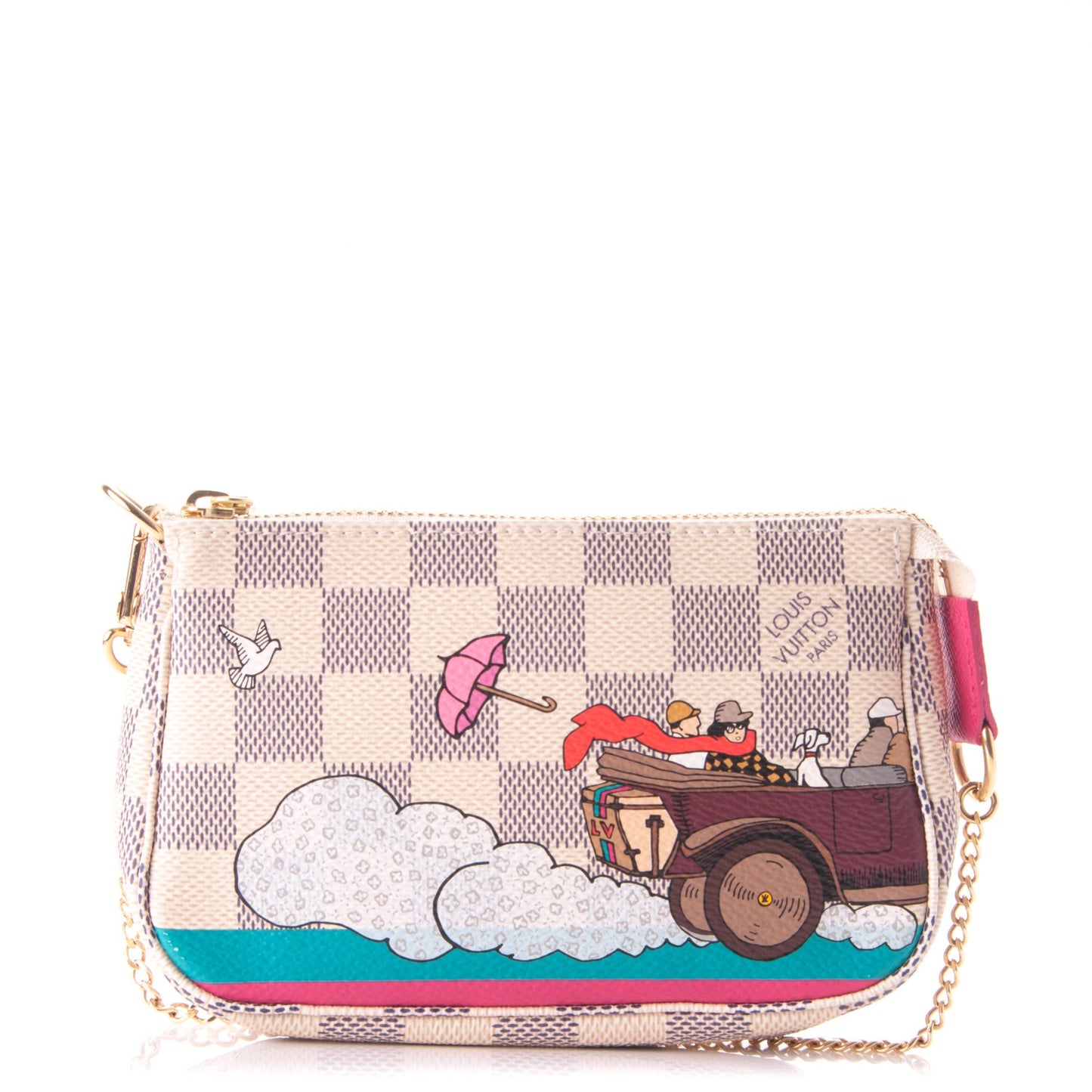 Damier Azur 2015 Christmas Animation Mini Pochette Accessories