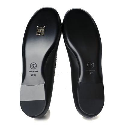 Chanel Lambskin Patent Cap Toe Chain Around Ballerina Flats 39.5 Black 6 of 10