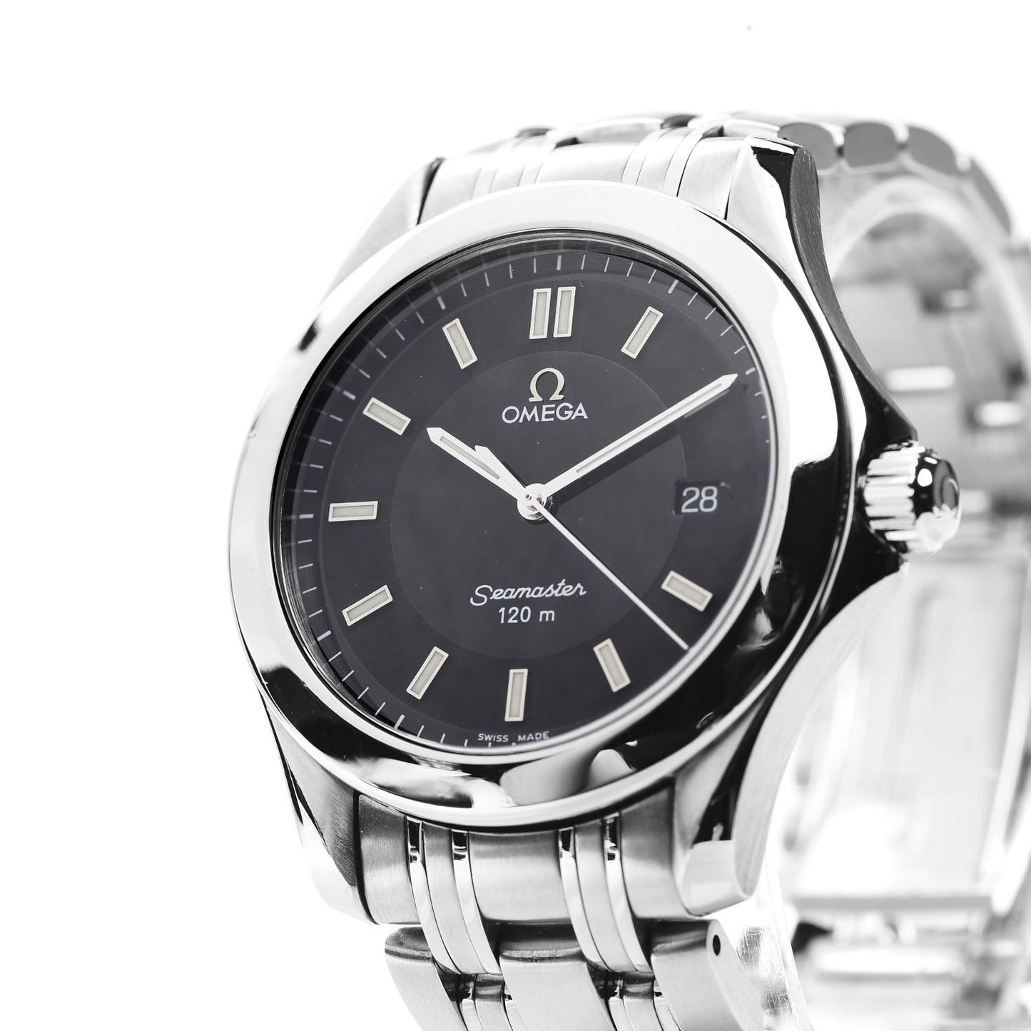 Stainless Steel 36mm Seamaster Quartz Watch Black 2511.52