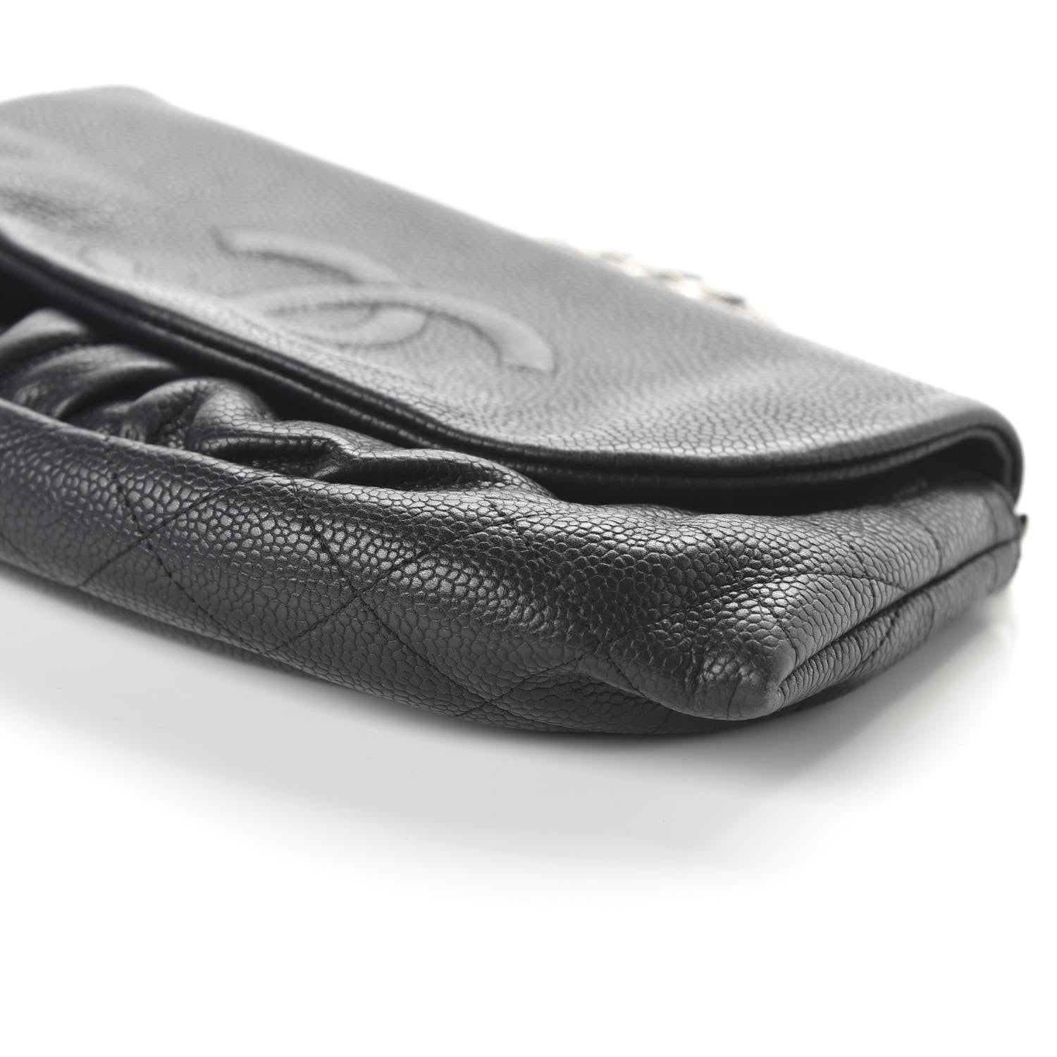 Chanel Caviar Half Moon Wallet On Chain WOC Black 7 of 11