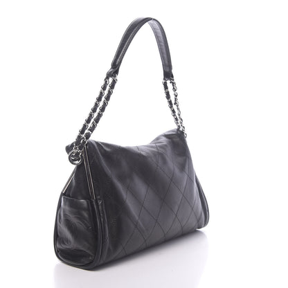 Chanel Lambskin Stitched Medium Ultimate Soft Tote Black 3 of 11