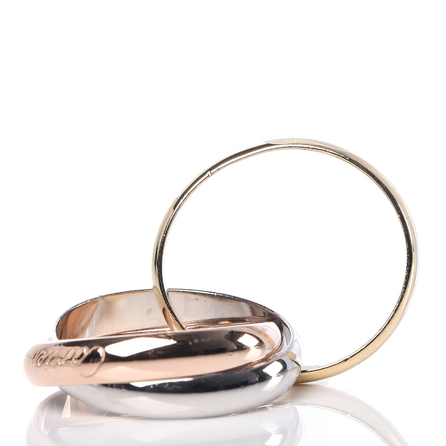 18K Pink Yellow White Gold Classic Trinity Ring 52 6
