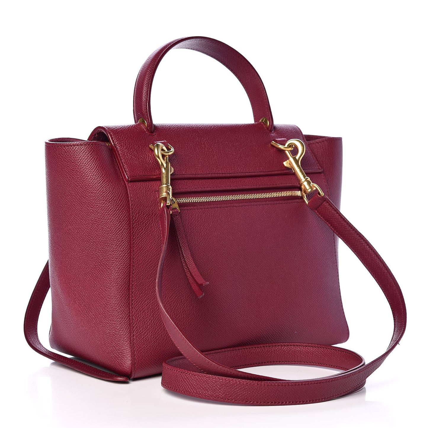 Baby Grained Calfskin Micro Belt Bag Plum