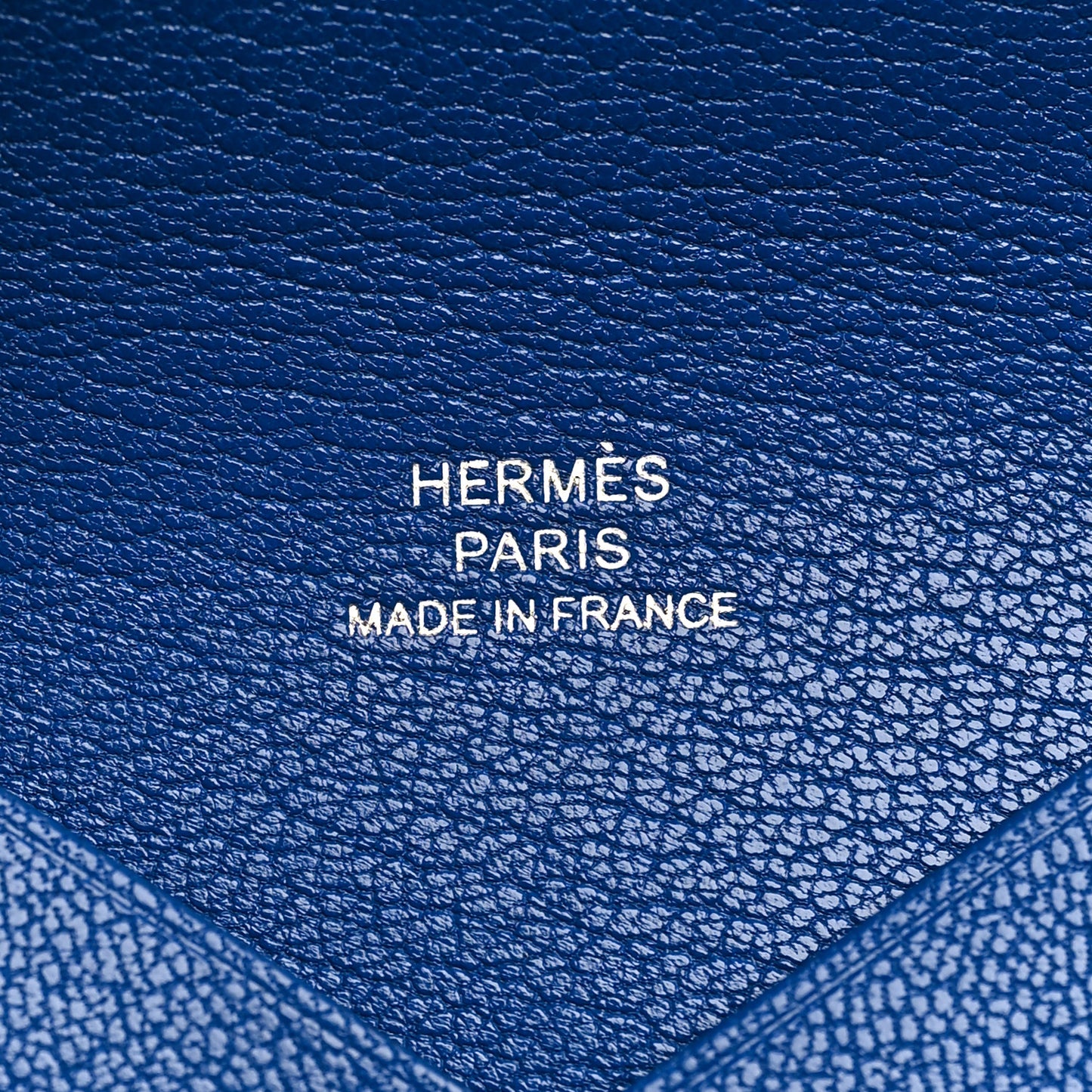 Chevre Mysore Calvi Card Case Bleu Royal