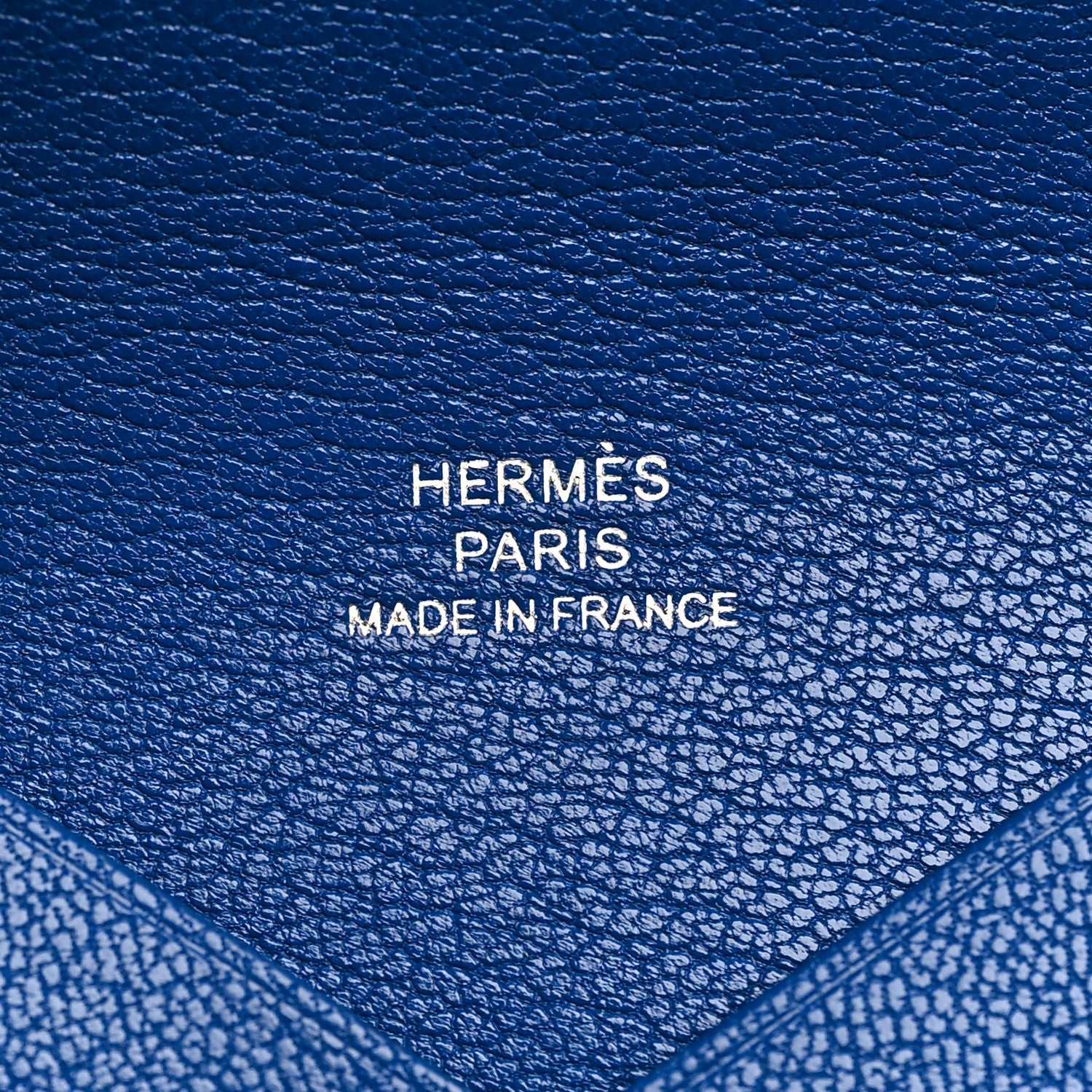 Hermes Chevre Mysore Calvi Card Case Bleu Royal 6 of 8