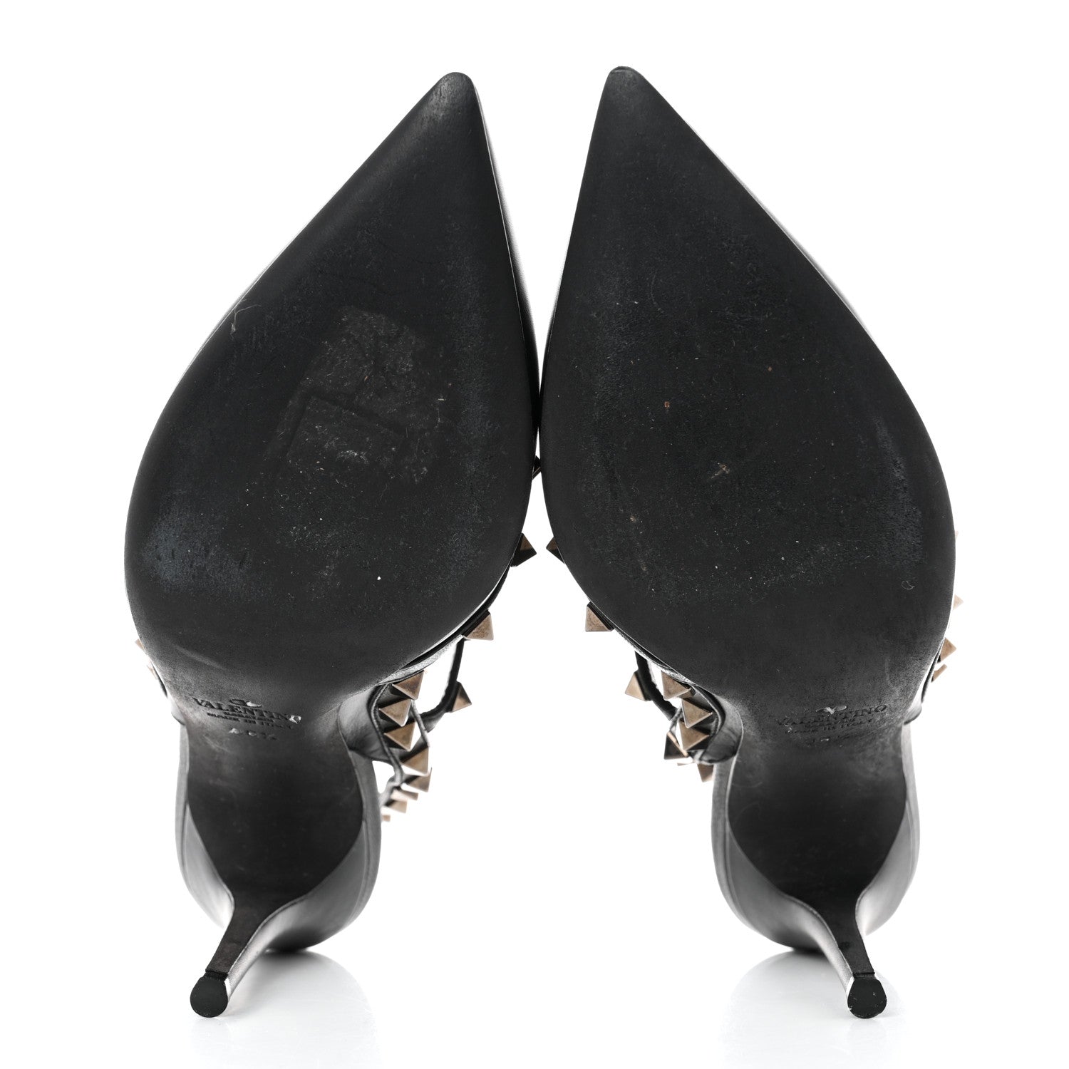 Valentino Garavani Calfskin Rockstud Ankle Strap 100mm Pumps 36.5 Black 5 of 7