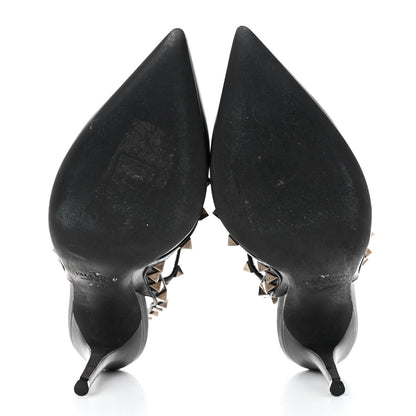 Valentino Garavani Calfskin Rockstud Ankle Strap 100mm Pumps 36.5 Black 5 of 7