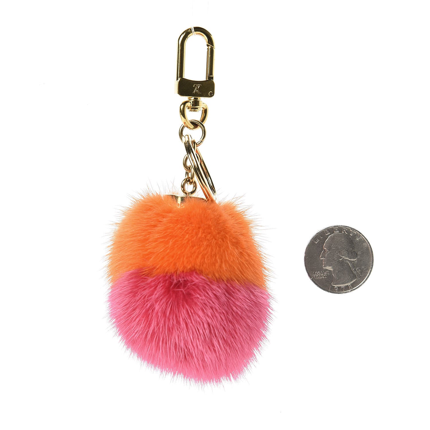Louis Vuitton Mink Fluo Bubble Bag Charm Key Holder Orange 2 of 2