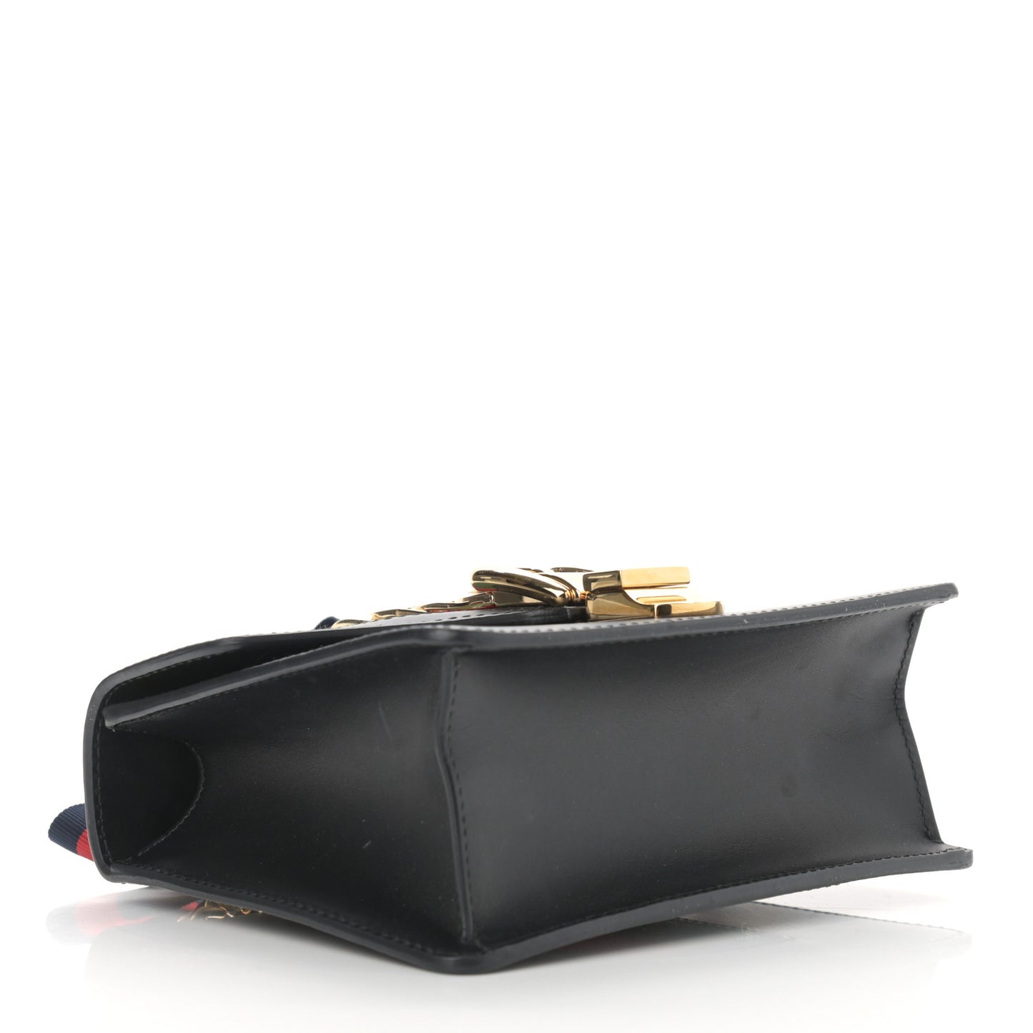 Calfskin Mini Sylvie Chain Shoulder Bag Black