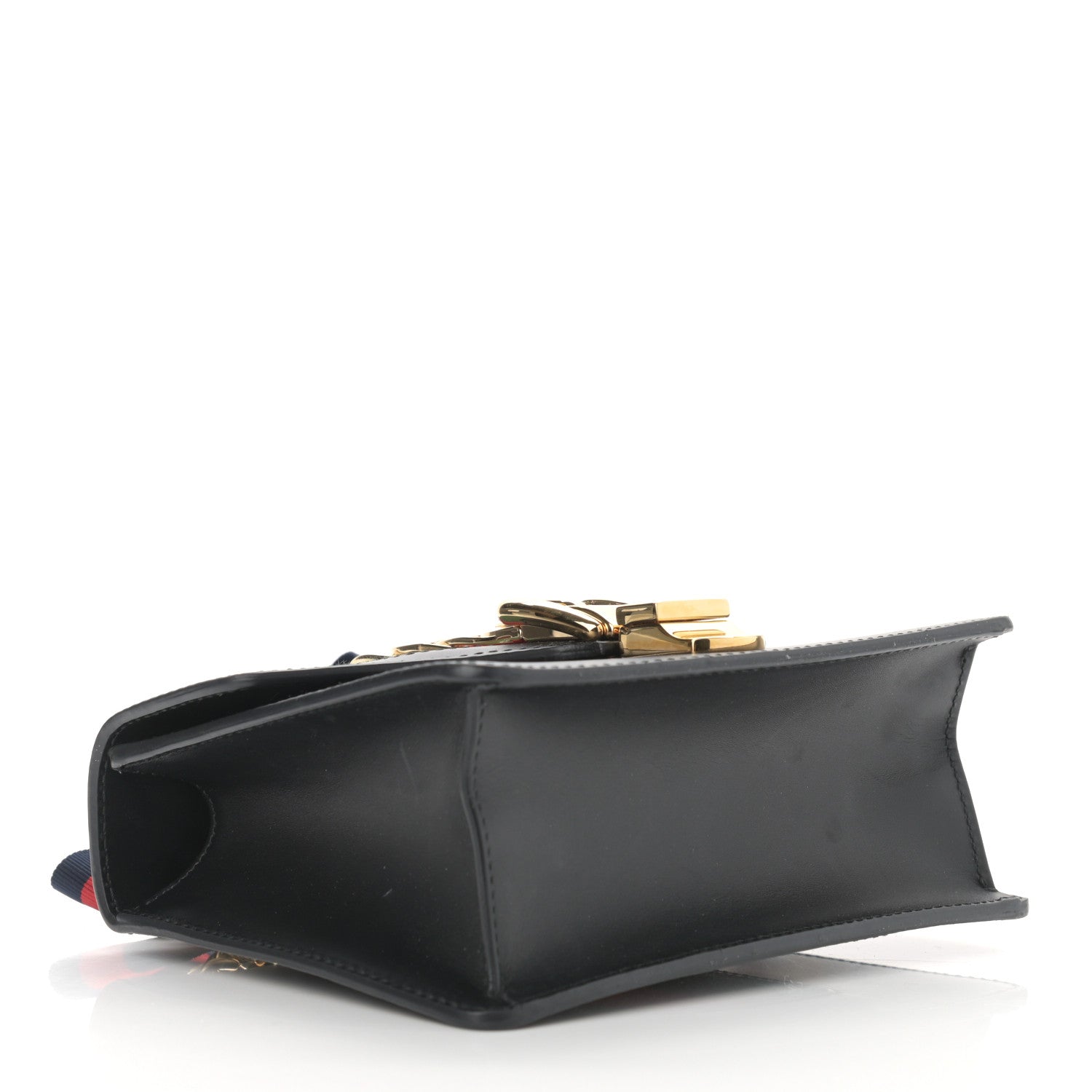 Gucci Calfskin Mini Sylvie Chain Shoulder Bag Black 4 of 13