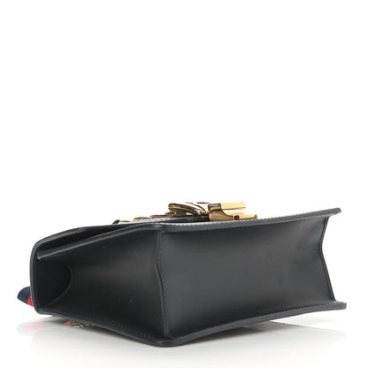 Gucci Calfskin Mini Sylvie Chain Shoulder Bag Black 4 of 13