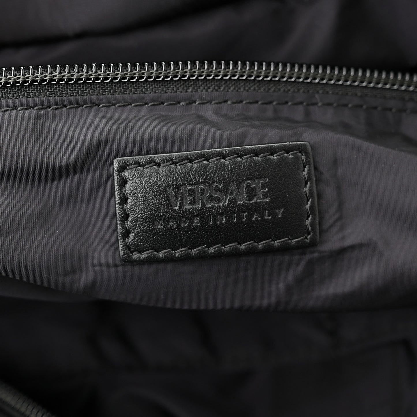 Nylon La Greca Logo Tote Black