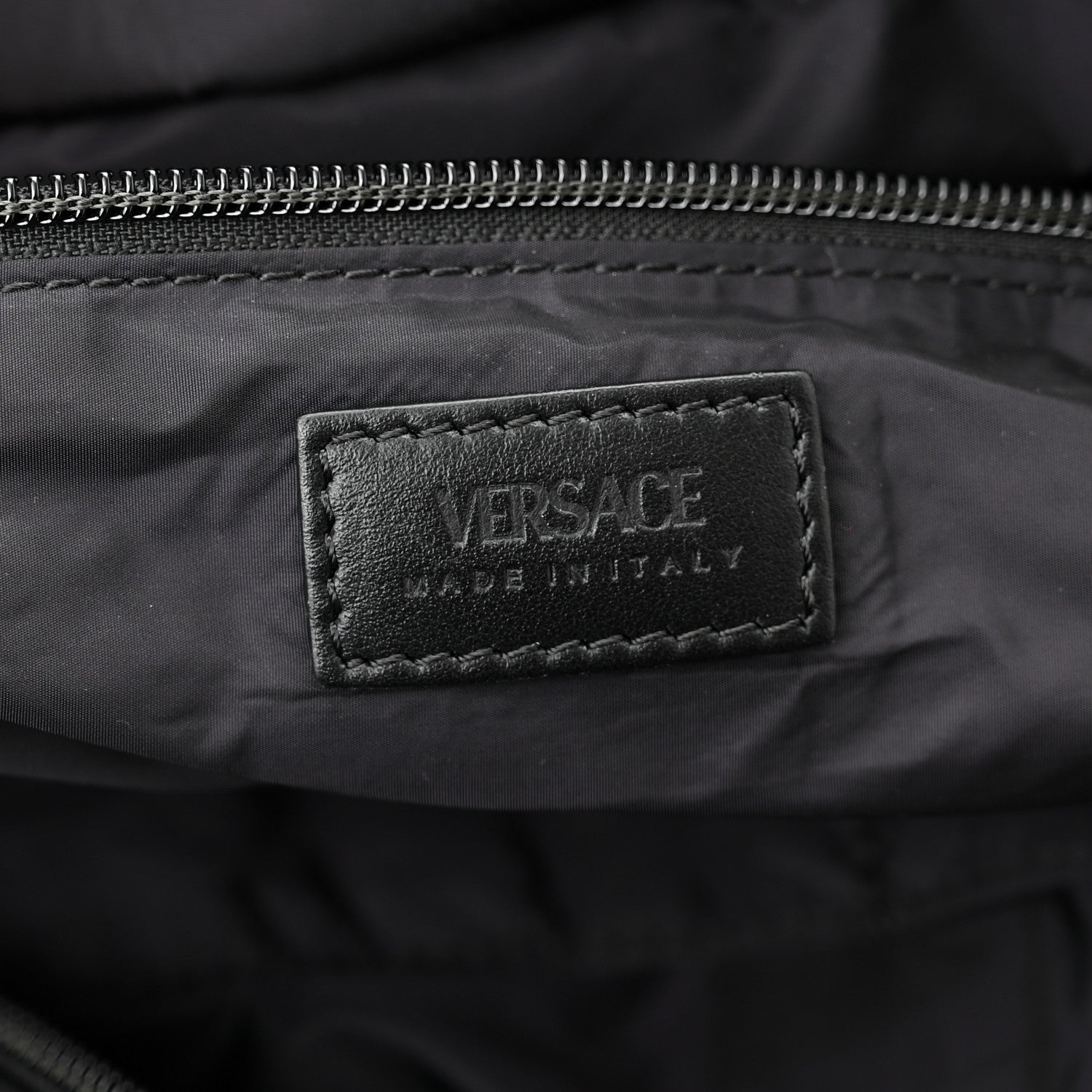 Versace Nylon La Greca Logo Tote Black 6 of 10