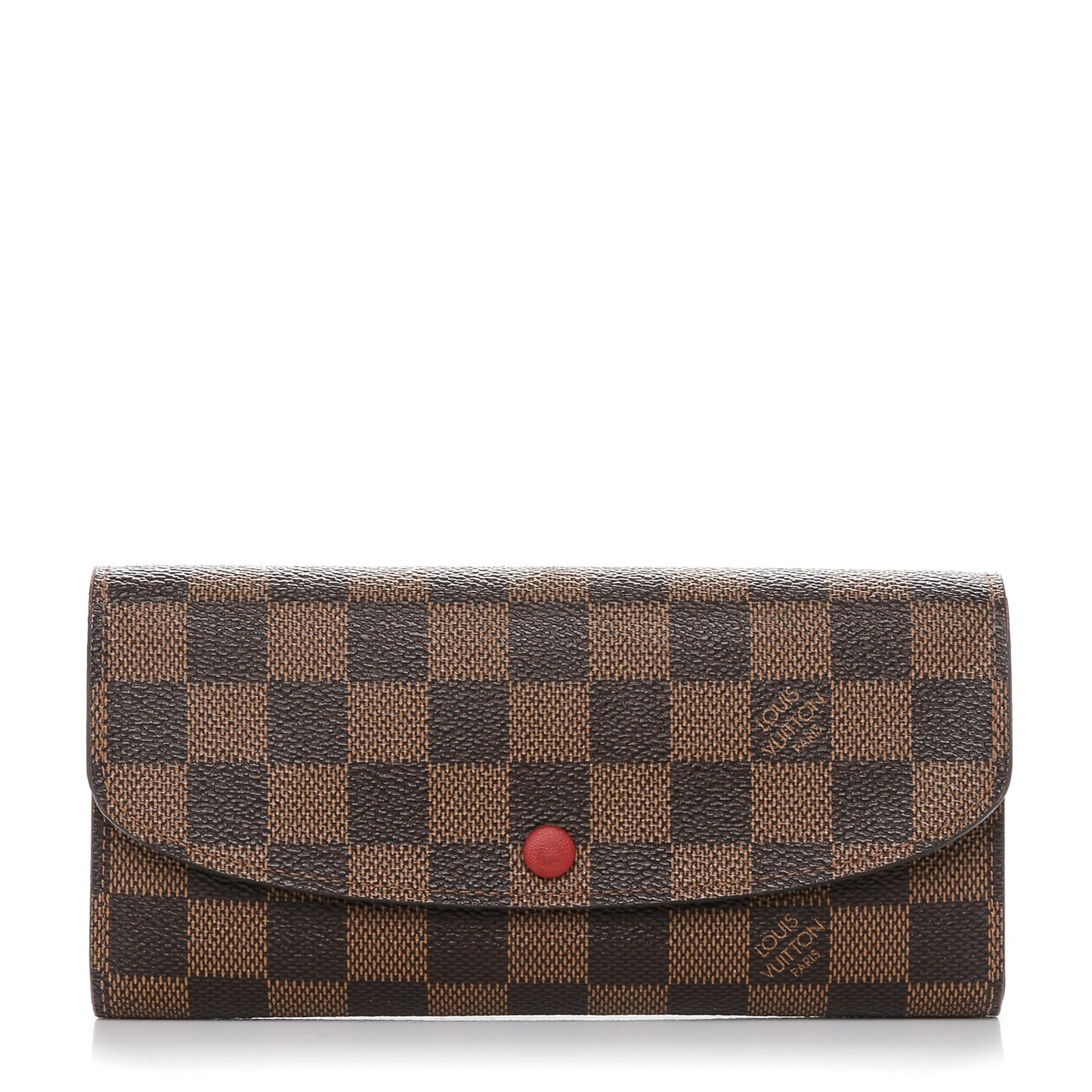 Damier Ebene Emilie Wallet Red