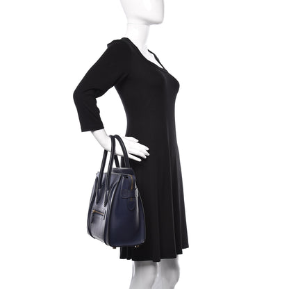 Celine Smooth Calfskin Micro Luggage Ink 2 of 8
