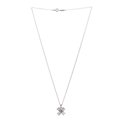 Tiffany Sterling Silver Signature X Pendant Necklace 3 of 7