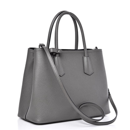 Prada Saffiano Cuir Medium Double Bag Marmo 3 of 9
