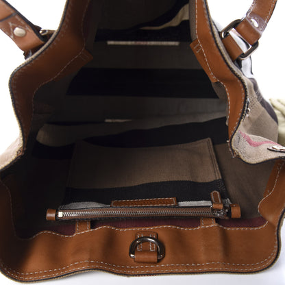 Burberry Canvas Mega Check Medium Maidstone Saddle Brown 4 of 12