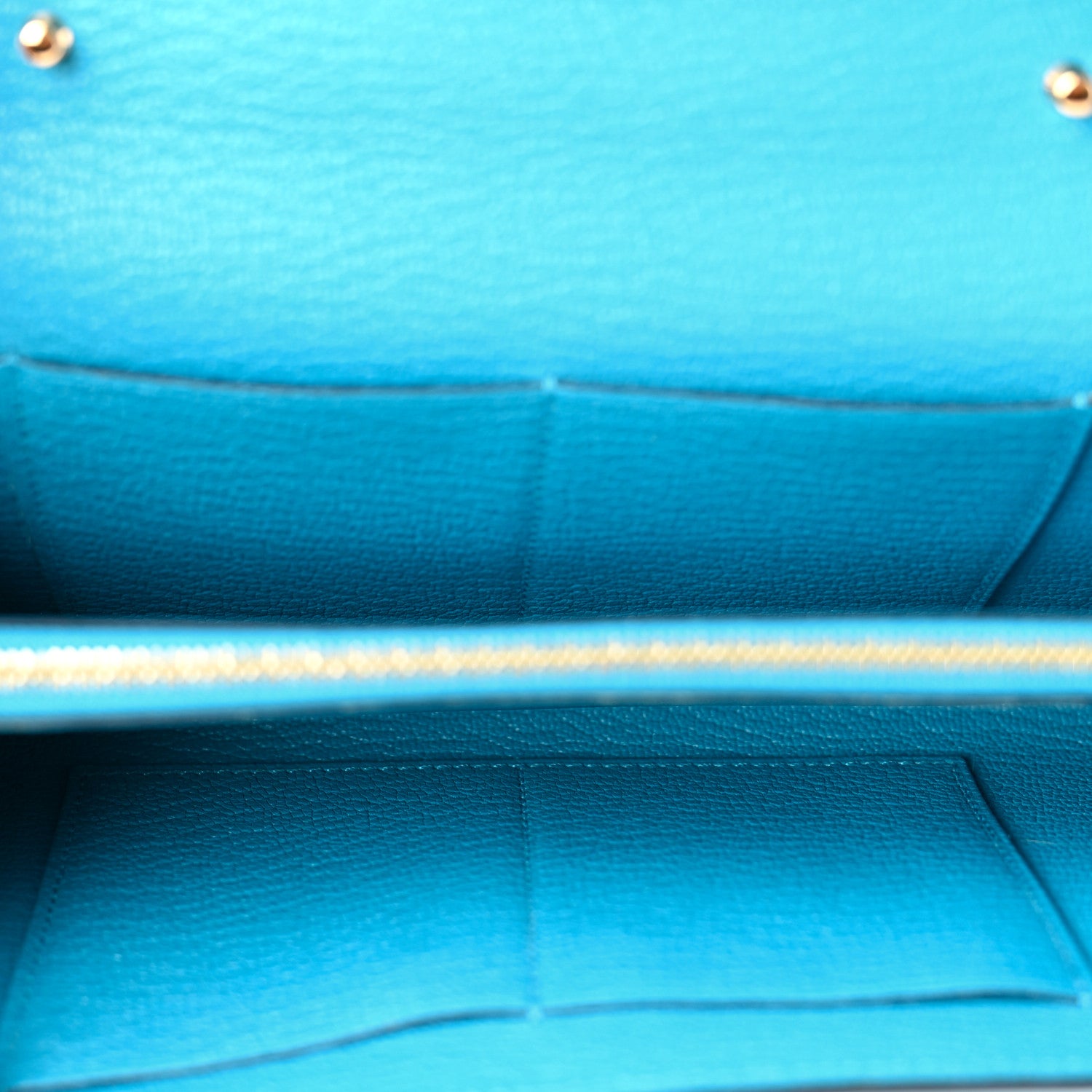 Hermes Chevre Mysore Kelly Wallet To Go Bleu Frida 5 of 7
