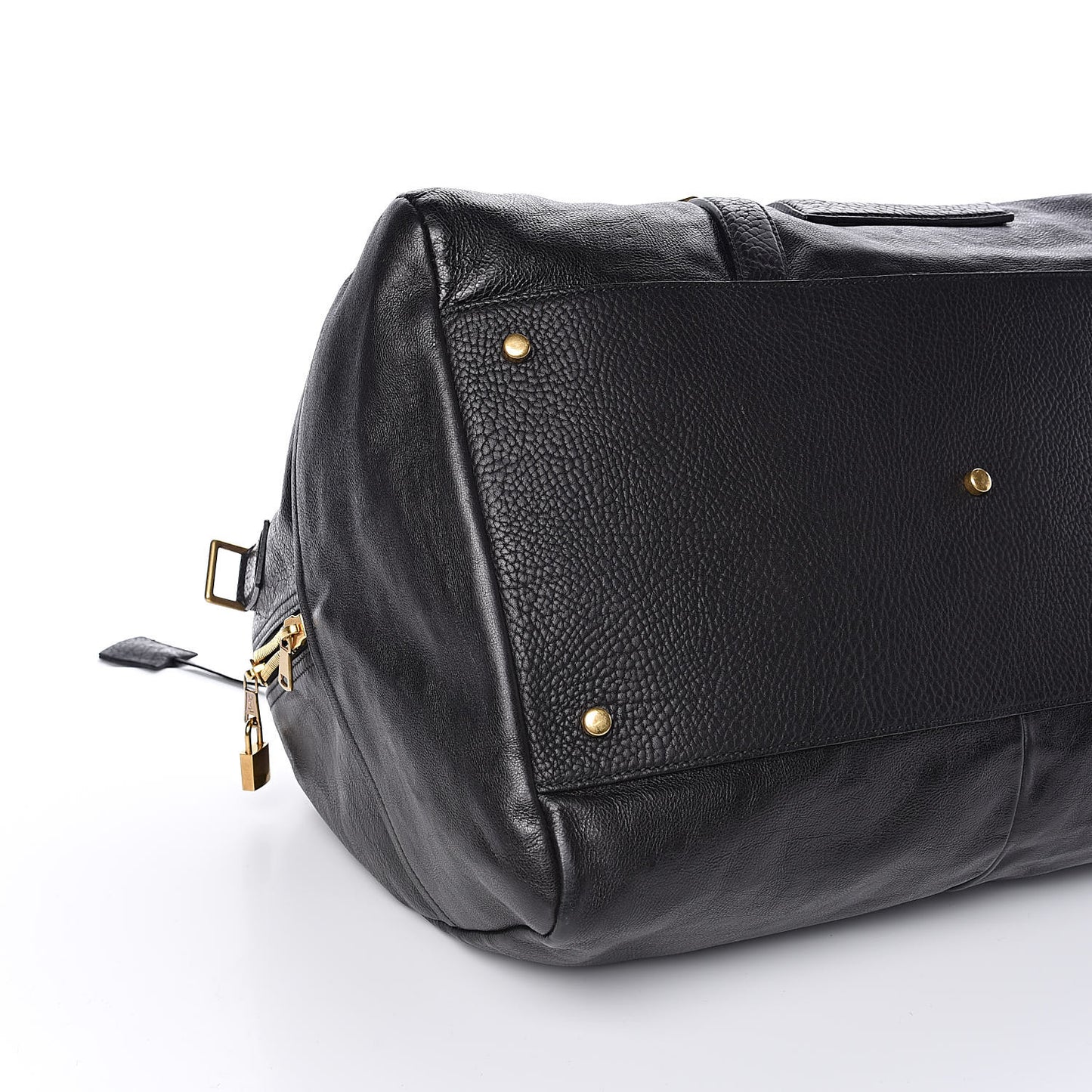 Calfskin Vavin Logo Strap Duffle Bag Black