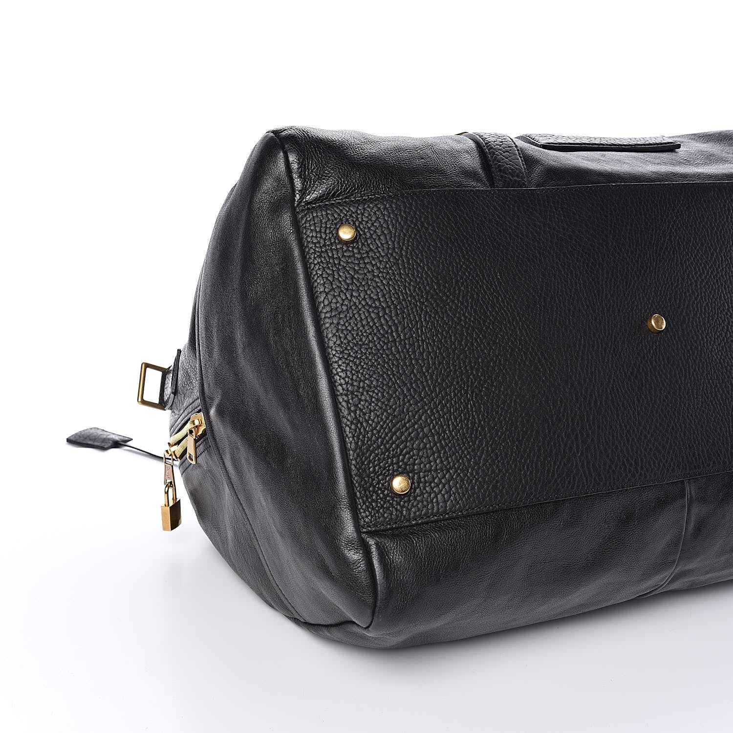 Saint Laurent Calfskin Vavin Logo Strap Duffle Bag Black 8 of 10