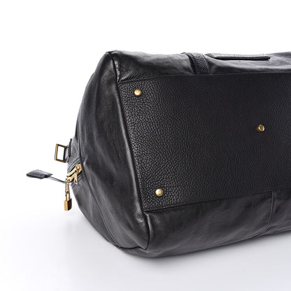 Saint Laurent Calfskin Vavin Logo Strap Duffle Bag Black 8 of 10