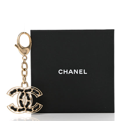 Chanel Lambskin CC Chain Keychain Black Gold 5 of 5