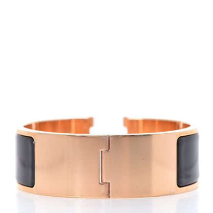 Hermes Enamel Wide Clic Clac H Bracelet PM Black 3 of 4