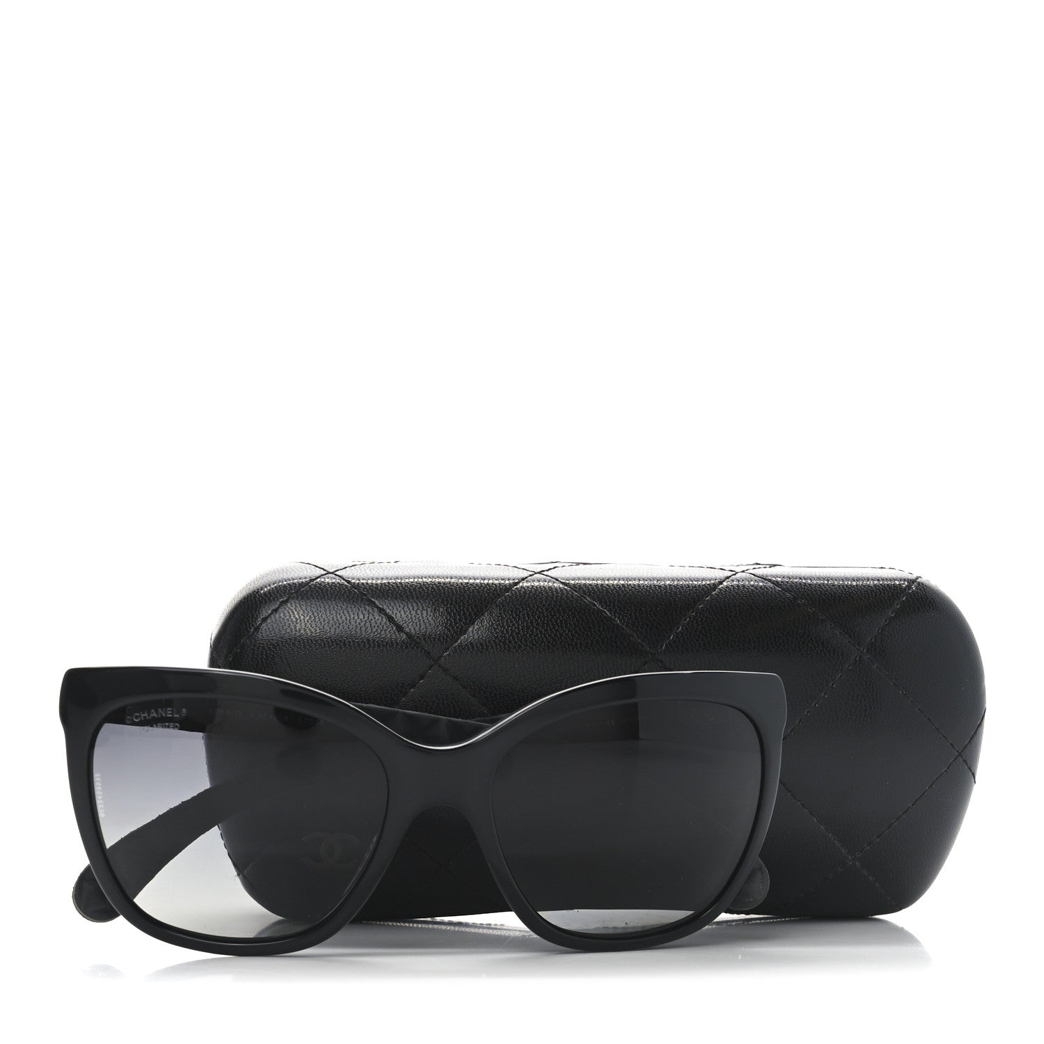 Chanel Acetate Quilted Polarized Butterfly CC Sunglasses 5288-Q Black 7 of 7