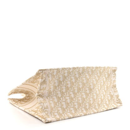 Christian Dior Oblique Medium Book Tote Gold Multicolor 4 of 10