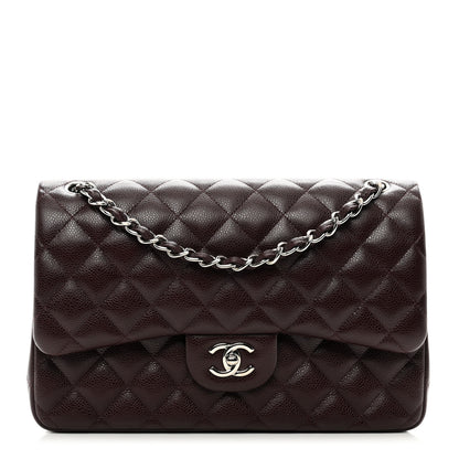 Chanel Caviar Quilted Jumbo Double Flap Burgundy 1 of 10