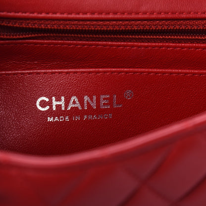 Chanel Lambskin Quilted Mini Rectangular Flap Red 6 of 10