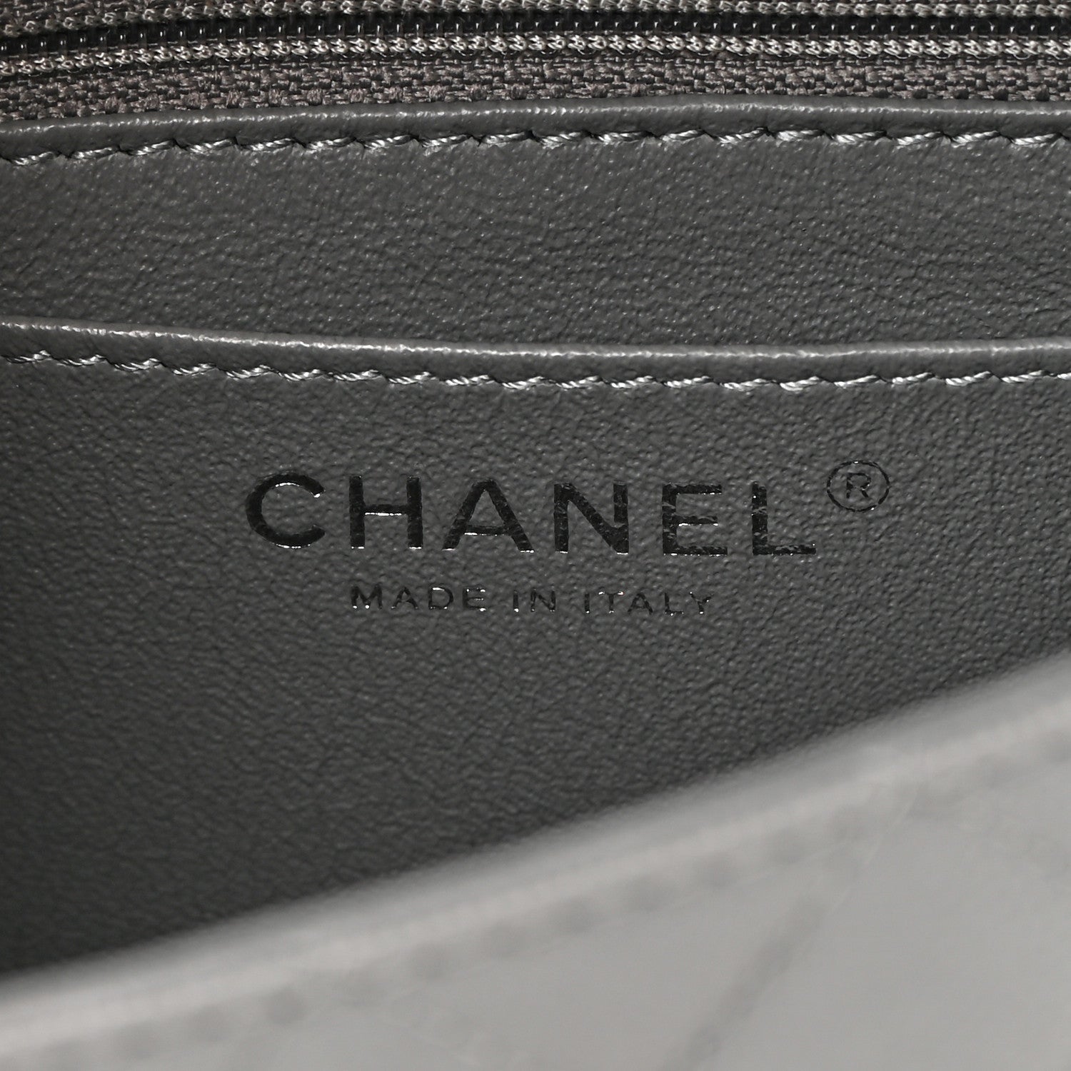 Chanel Caviar Quilted Mini Rectangular Flap Grey 6 of 13
