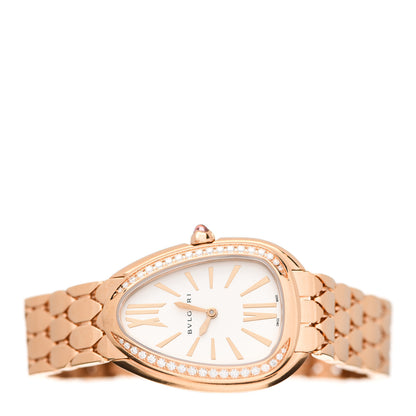 Bulgari 18K Rose Gold Diamond Bezel 33mm Serpenti Seduttori Quartz Watch 2 of 5