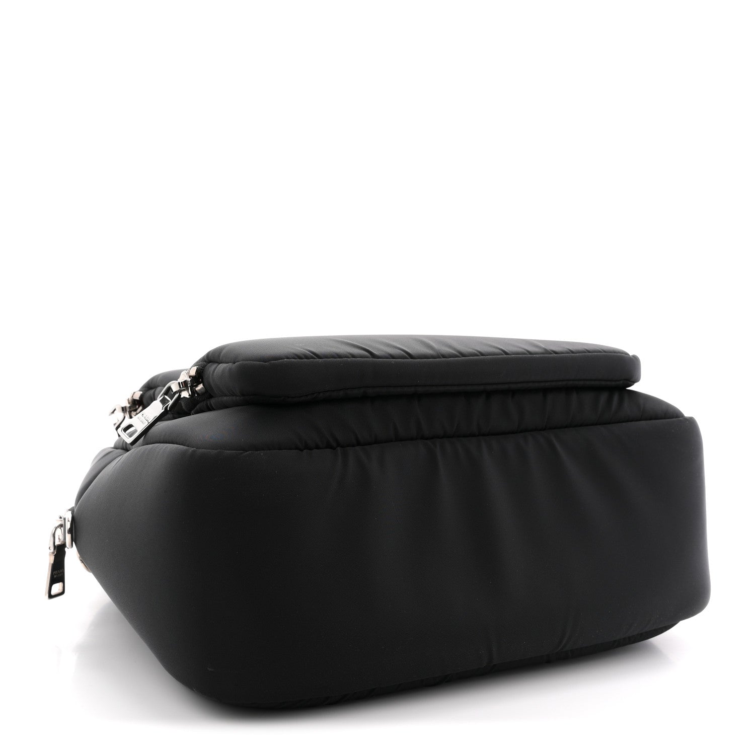Prada Tessuto Nylon Pocket Cargo Top Handle Bag Black Fuoco 4 of 10