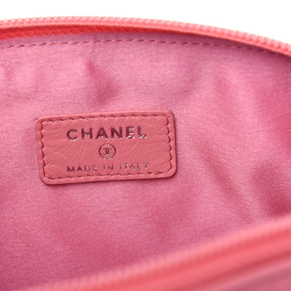 Chanel Lambskin Camellia Embossed Cosmetic Case Pink 6 of 8
