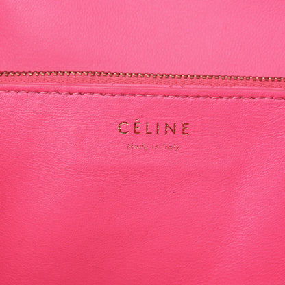 Celine Snakeskin Medium Classic Box Flap Pink 6 of 15