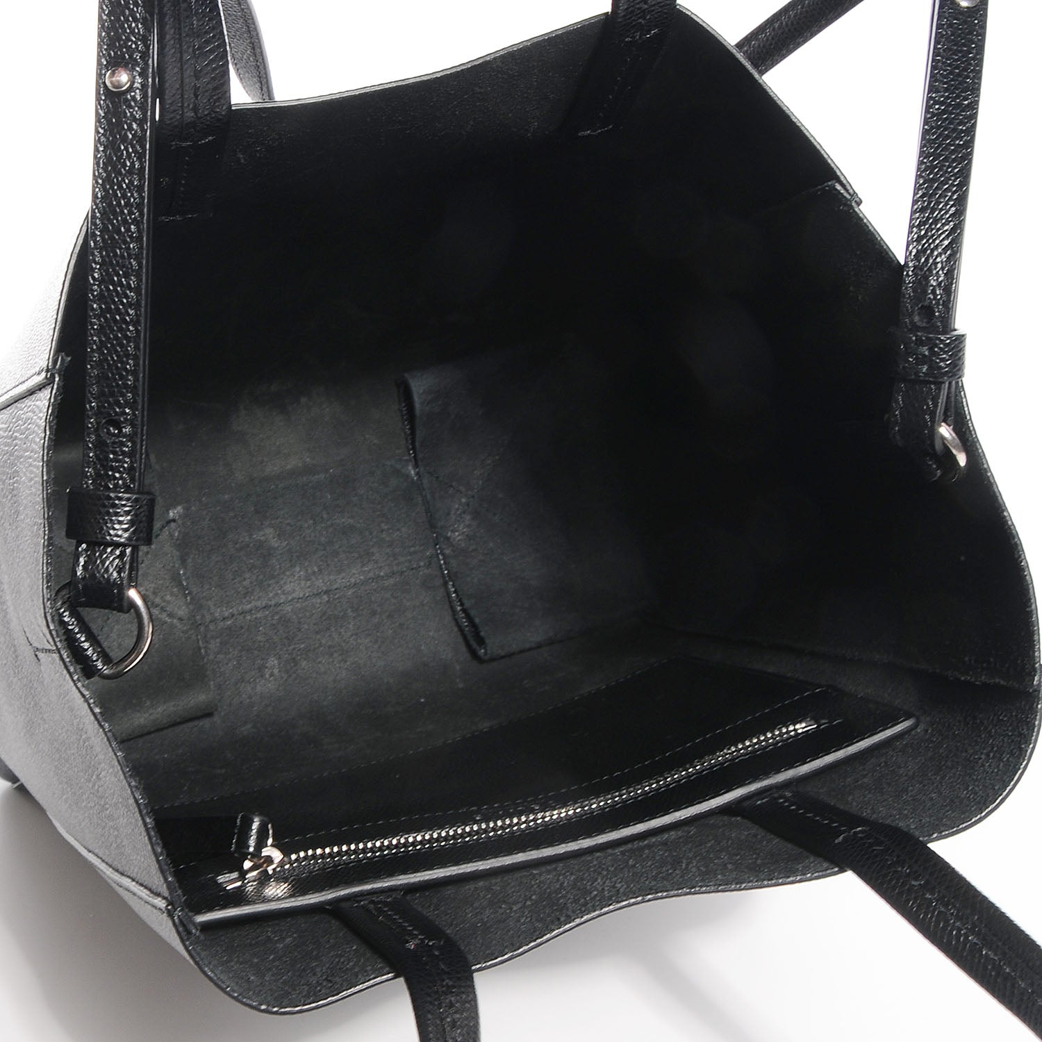 Celine Grained Calfskin Small Vertical Cabas Black 5 of 7