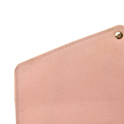 Louis Vuitton Damier Azur Pochette Felicie Chain Wallet Rose Ballerine 8 of 12
