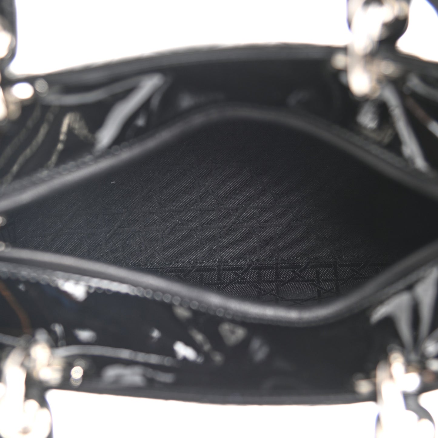 Patent Cannage Medium Lady Dior Black