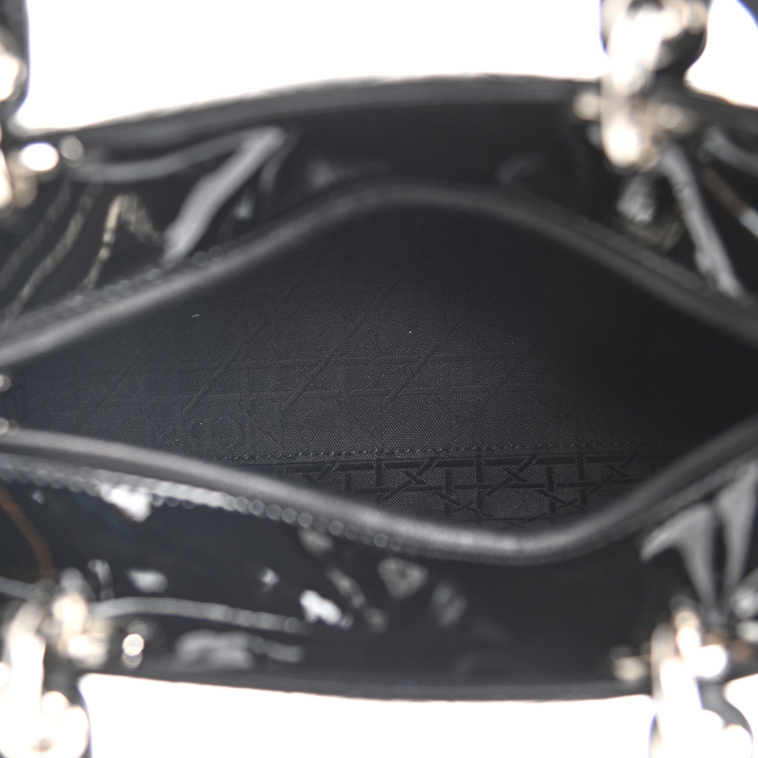 Christian Dior Patent Cannage Medium Lady Dior Black 7 of 9