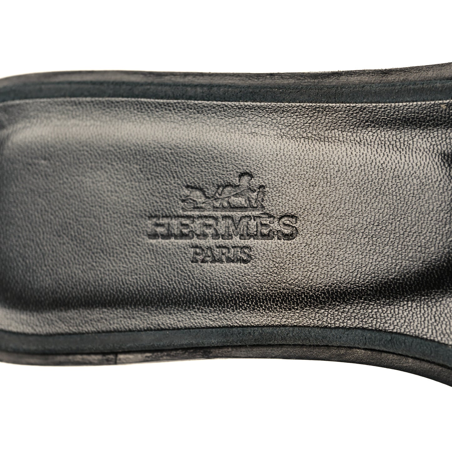 Suede Goatskin Crystal Powder Oran Sandals 35.5 Black